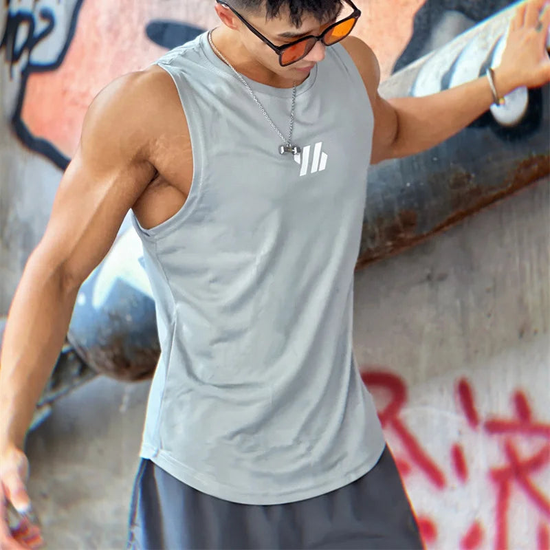 Men's Mesh Sleeveless Gym Vest — Breathable Athletic Training Top