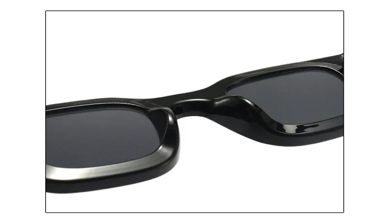 Small Rectangle Thick Frame Sunglasses | UV400 Unisex Square Shades for Men & Women