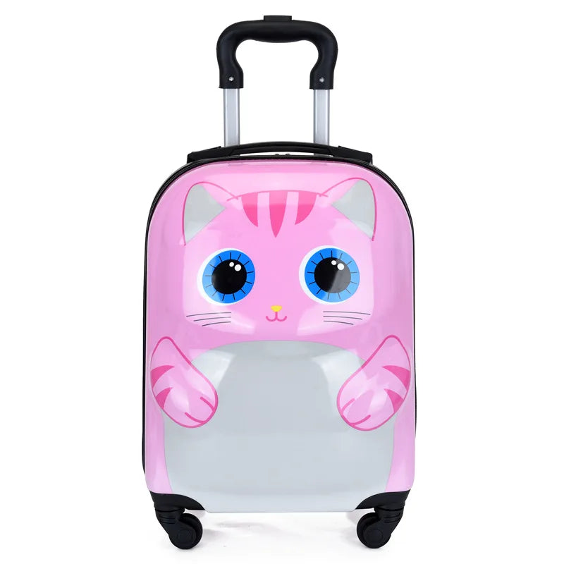 18" 3D Animal Kids Spinner Suitcase — ABS Hard Shell Carry-On for Young Travelers