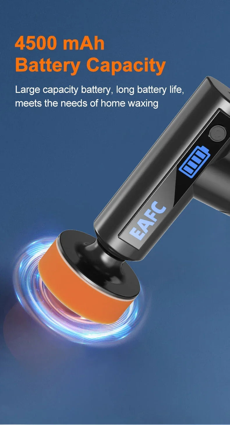 EAFC Cordless Car Polisher with 3-Inch Pads