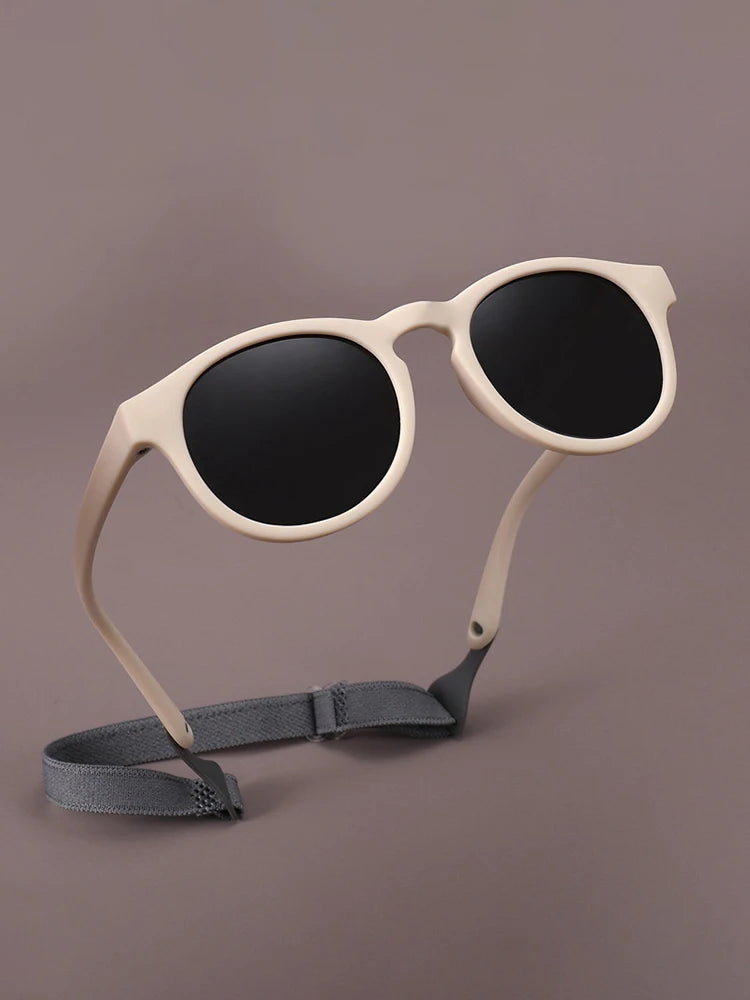 WarBlade Kids Round Polarized Sunglasses | Silicone Flexible Safety UV400 Baby Eyewear 0-3 Years