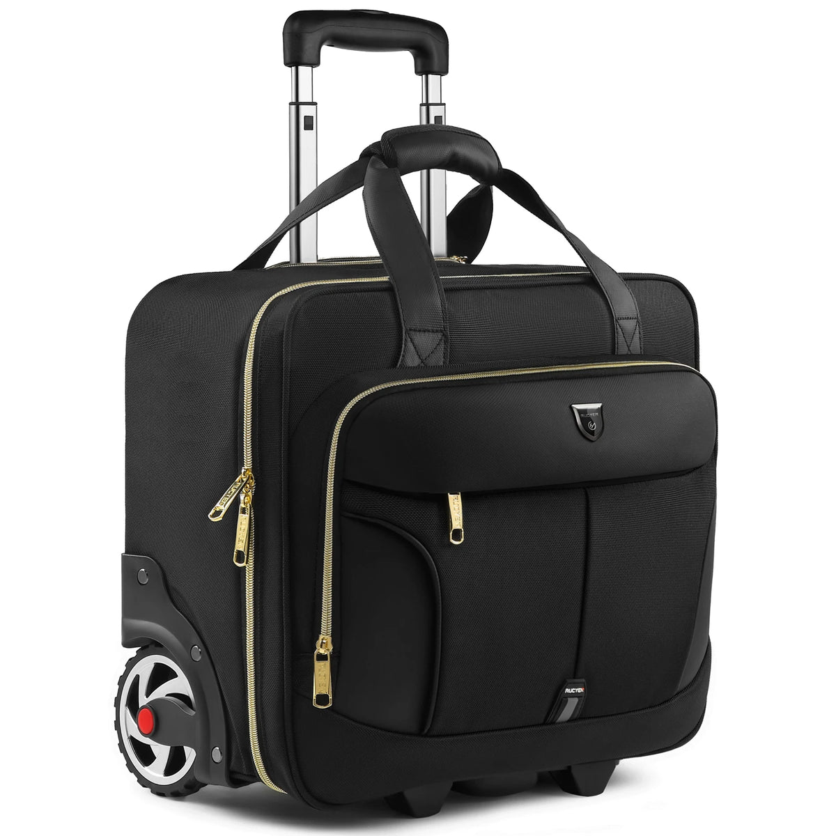 Rolling Laptop Briefcase – Waterproof 2-Wheel Business Luggage