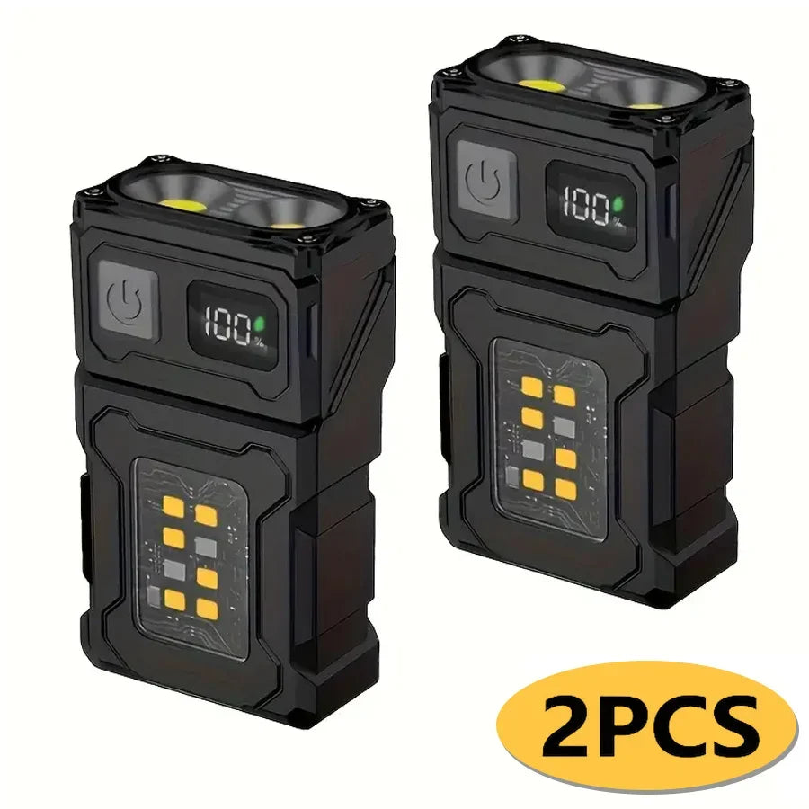 Rechargeable EDC Magnetic Mini Work Light – Adjustable LED Camping Lamp for Hiking, Fishing & Emergencies