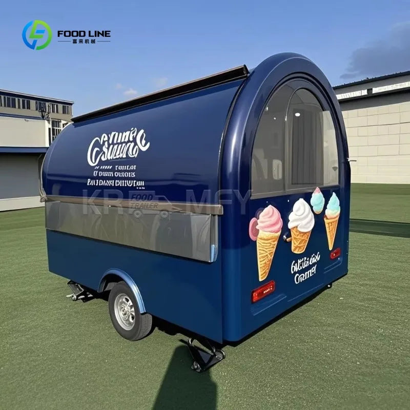 Full Kitchen Mobile Food Trailer with Water Sink – Outdoor Fast Food Cart