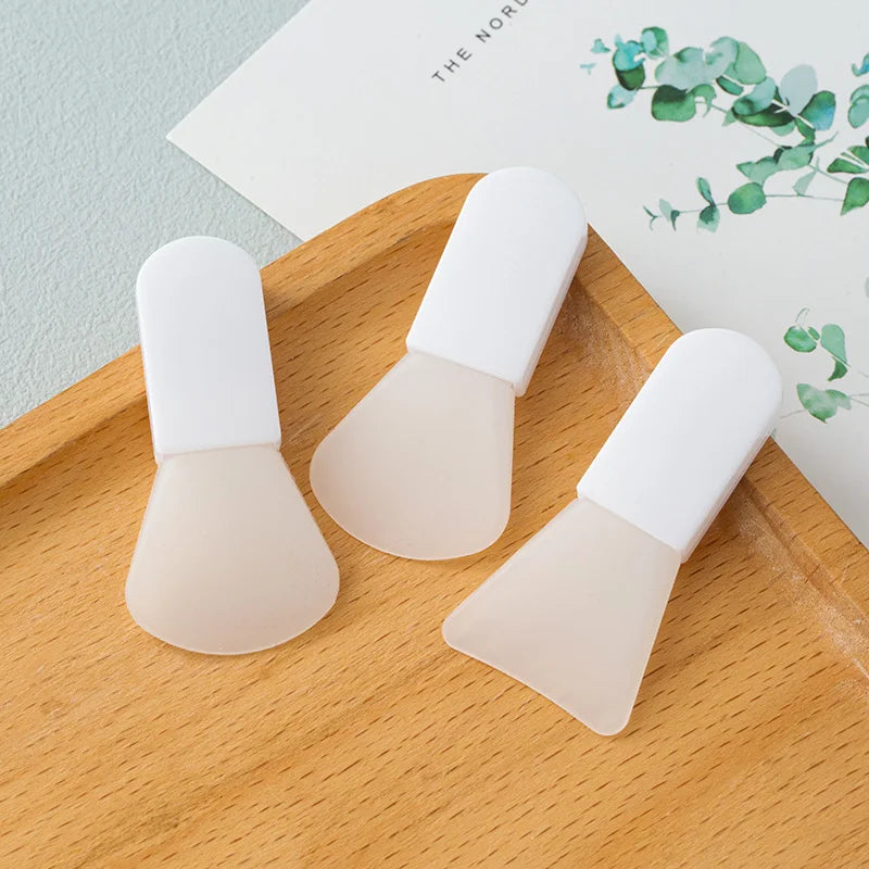 3-Piece Silicone Facial Mask Applicator Brush Set