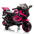 6V Kids Ride On Motorcycle Electric Toddler Motorbike With Training Wheels, EVA Tread Tires, Headlight, Horn, Music, 2 MPH Ride Toy