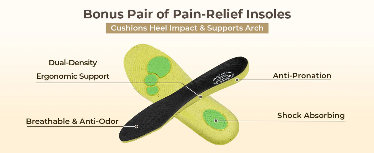 Men's Wide Diabetic Walking Shoes – Anti-Slip Easy-On Orthopedic Shoes for Elderly Foot Pain Relief & Swollen Feet
