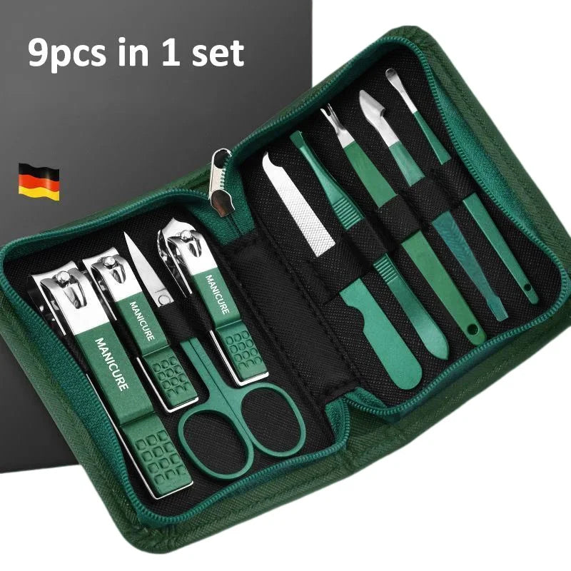Professional Nail Care Kit – Stainless Steel Manicure & Pedicure Set with Travel Case