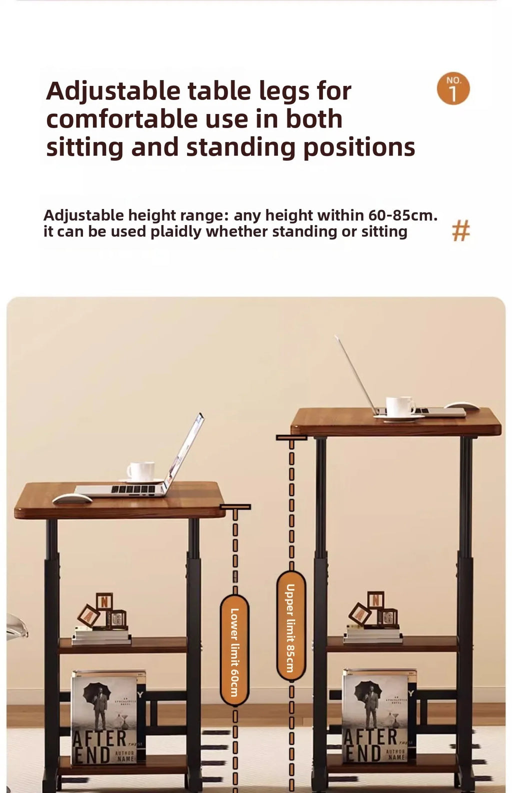 Bedside Laptop Holder & Reading Desk — Portable Bedside Table Board for Writing, Office & Computer Use