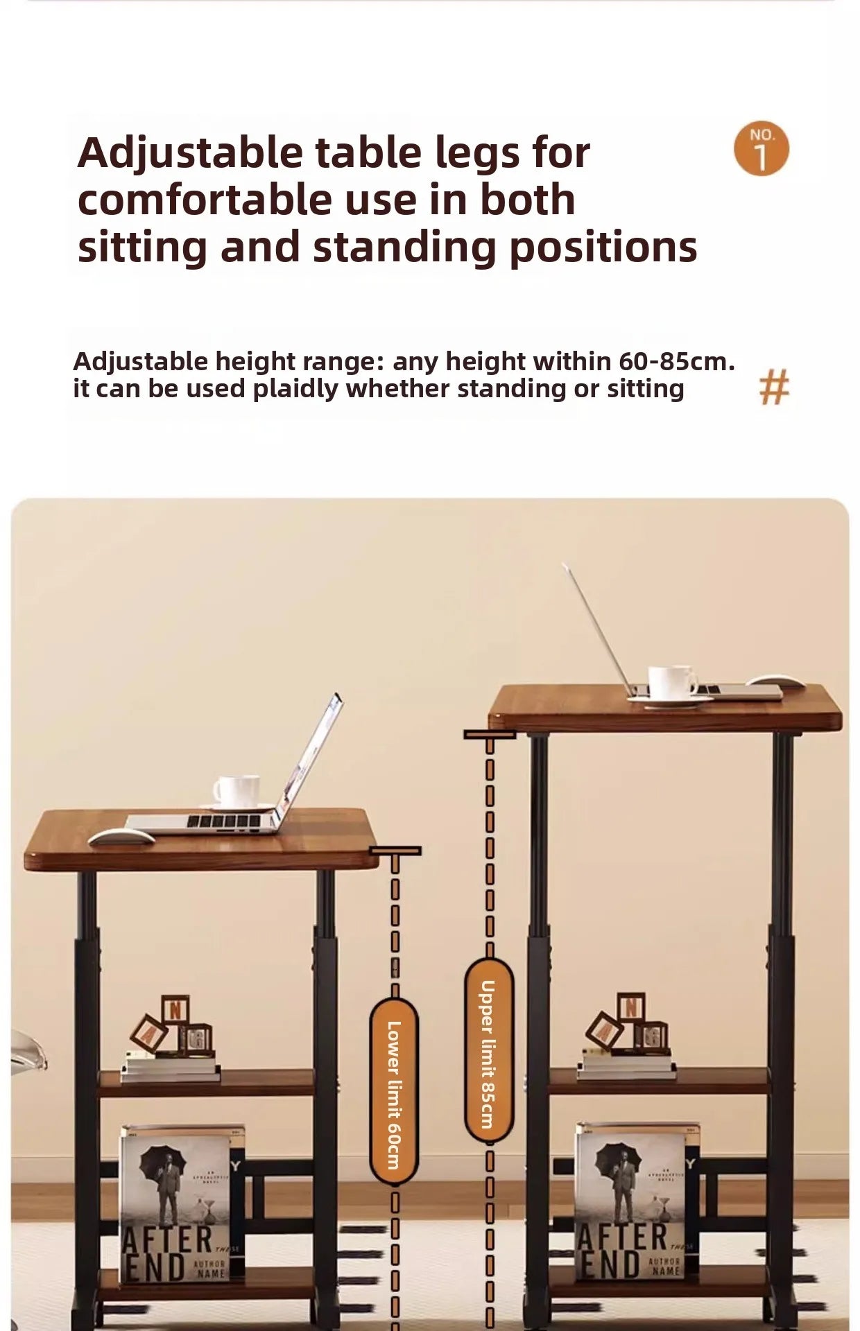 Bedside Laptop Holder & Reading Desk — Portable Bedside Table Board for Writing, Office & Computer Use
