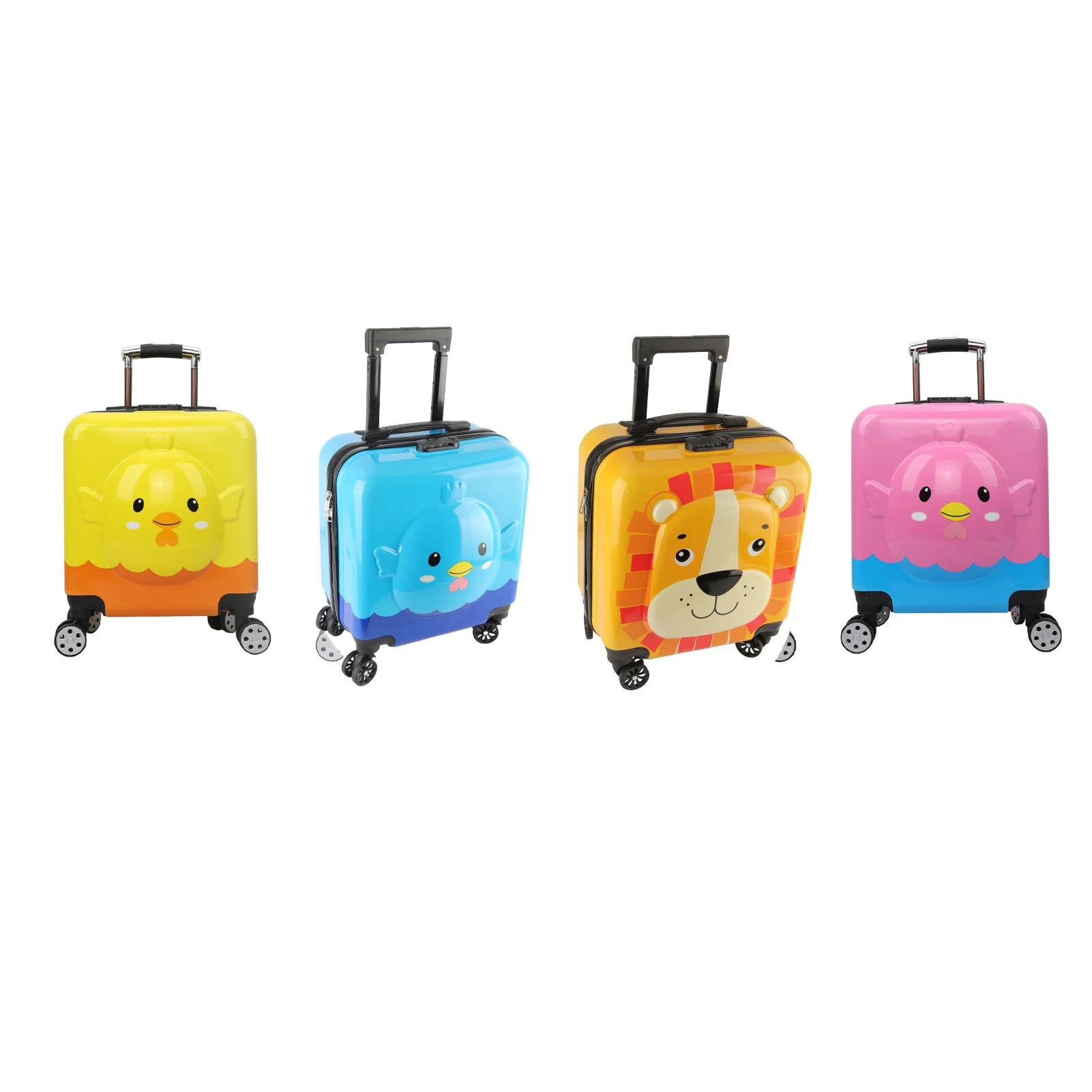 Kids 360° Spinner Trolley Luggage Set — Hard Shell Carry-On with Compartment Bag