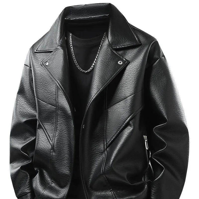 Men's Lapel Jacket – Loose Fit Casual Layer