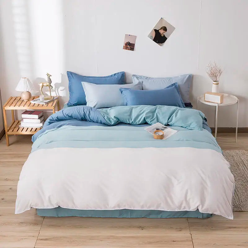 Microfiber Reactive Print Bedding Set – Duvet Cover, Flat Sheet & Pillowcases, 16 Patterns & 5 Sizes
