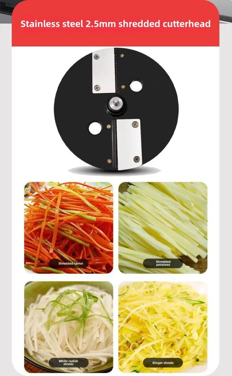 3-in-1 Commercial Food Processor & Vegetable Slicer – Electric Slicing, Shredding & Dicing Machine, 110V/220V