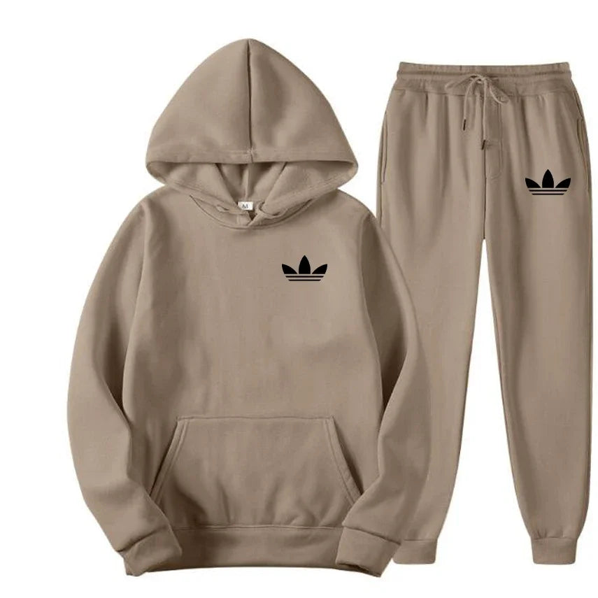 Men's Two-Tone Hoodie & Pants Casual Tracksuit Set – Outdoor Jogging Luxury Sport Suit