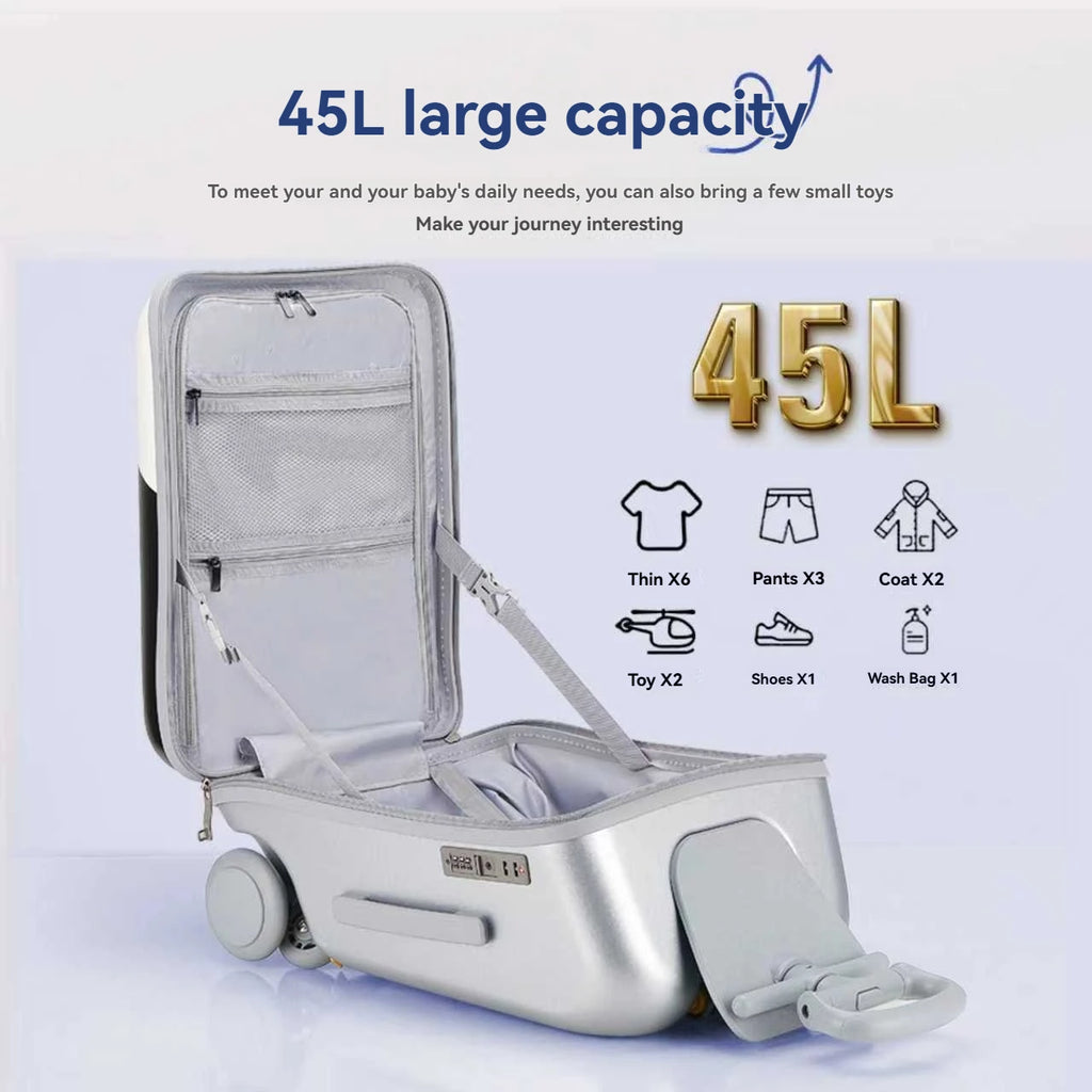 Kids Ride-On 2-in-1 Carry-On Suitcase — Scooter Luggage for Toddlers & Young Travelers