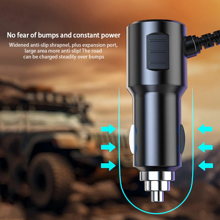 120W Multi-Function USB & Type-C Fast Charging Car Charger – 4-Port Multi-Device Charger