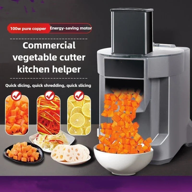 3-in-1 Commercial Food Processor & Vegetable Slicer – Electric Slicing, Shredding & Dicing Machine, 110V/220V