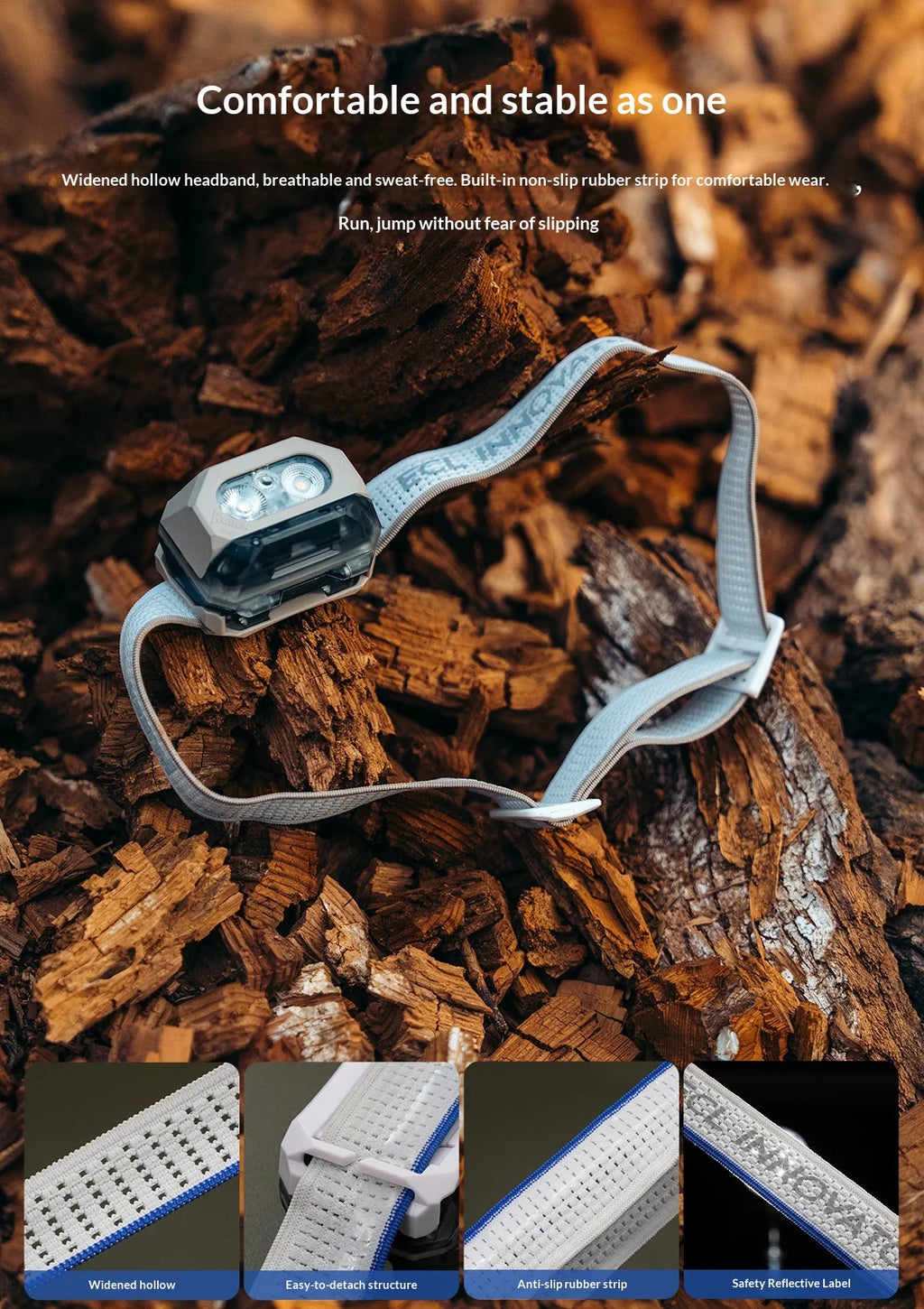 WUBEN H4 Rechargeable Headlamp – 800 Lumens, Adjustable Angle, Long Battery Life for Camping & Hiking
