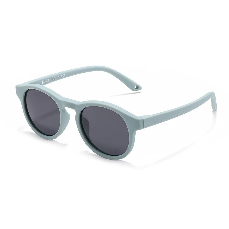 WarBlade Kids Round Polarized Sunglasses | Silicone Flexible Safety UV400 Baby Eyewear 0-3 Years