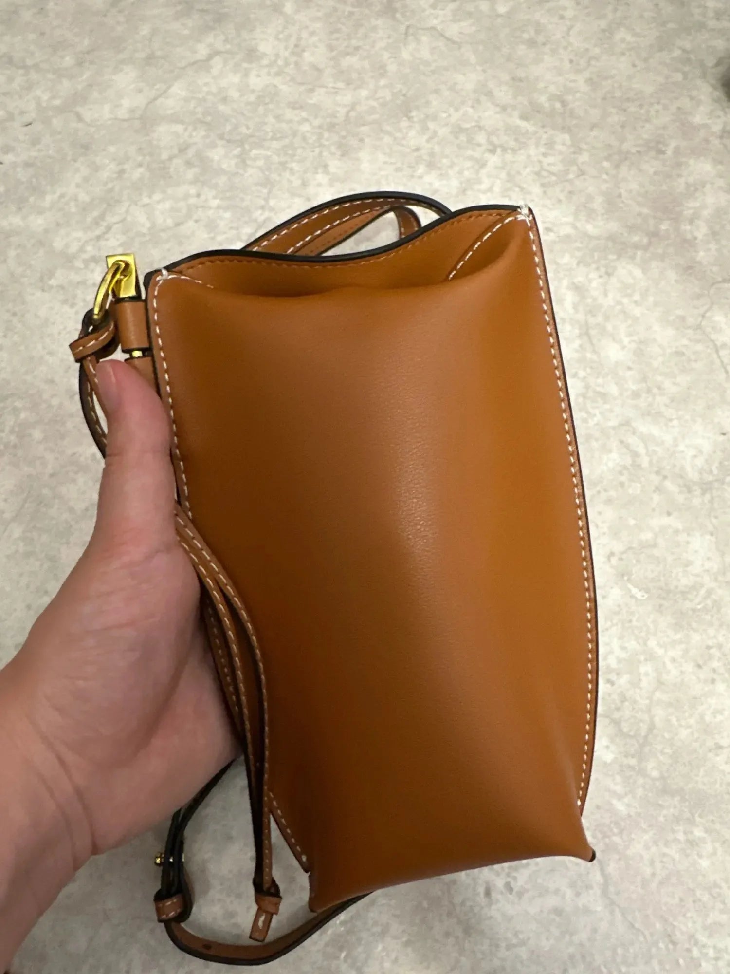 100% Genuine Cowhide Leather Mini Baguette Crossbody Bag – Phone Shoulder Bag for Women
