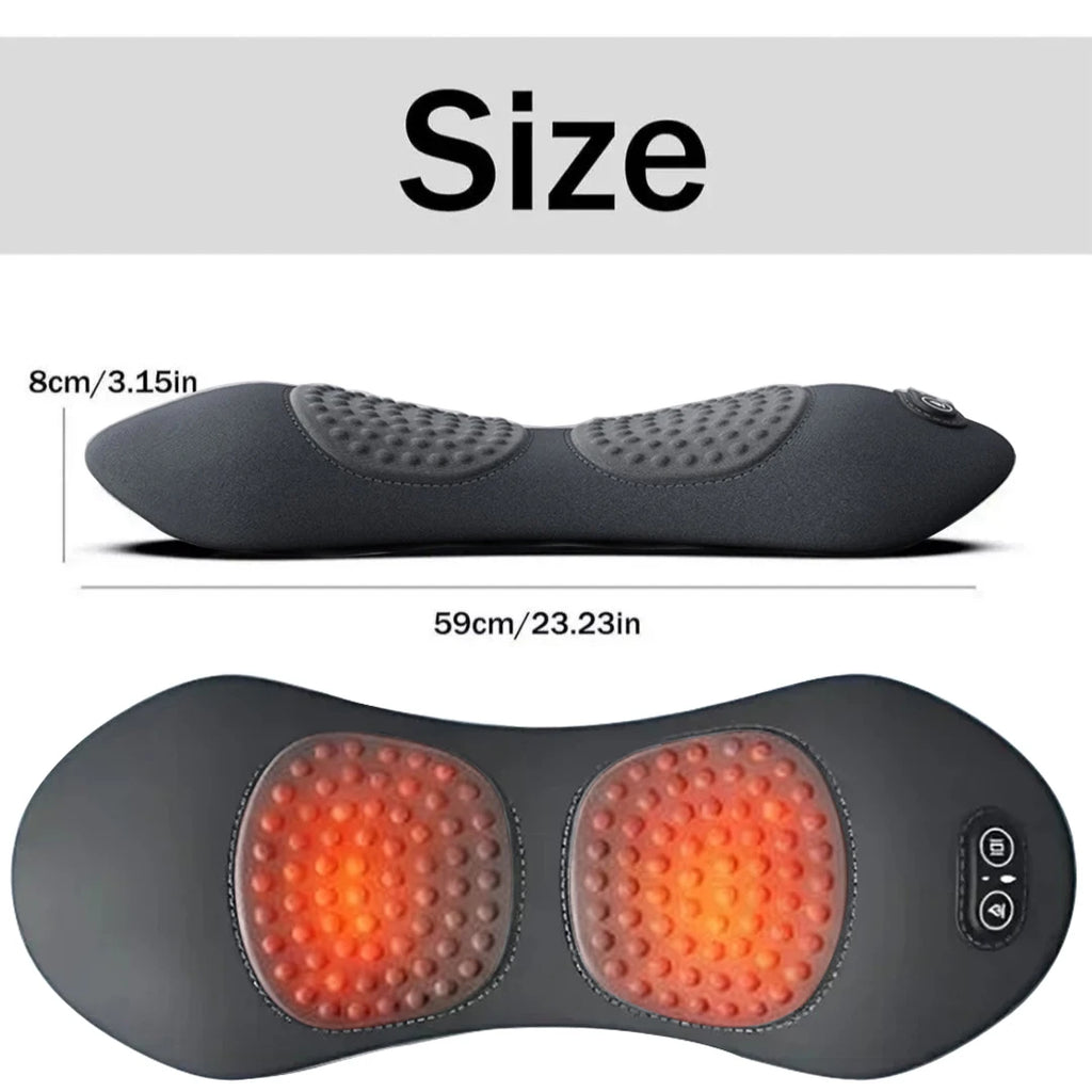 Heating Vibration Back Pillow Massager – Lumbar Support Cushion for Sleep & Maternity