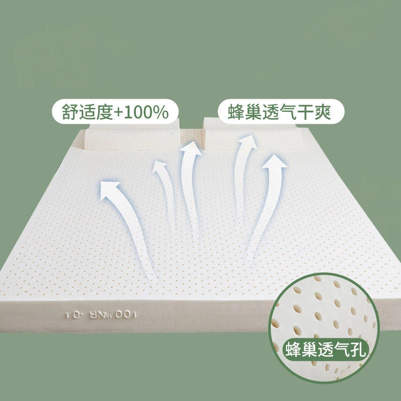 100% Natural Latex Mattress – Thailand Imported, 10cm Thick, 1.2/1.5/1.8m Sizes
