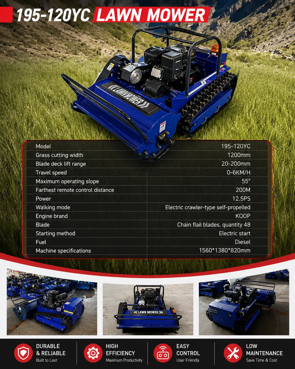 Self-Propelled Flail Mower – Heavy Duty Grass & Vegetation Shredder