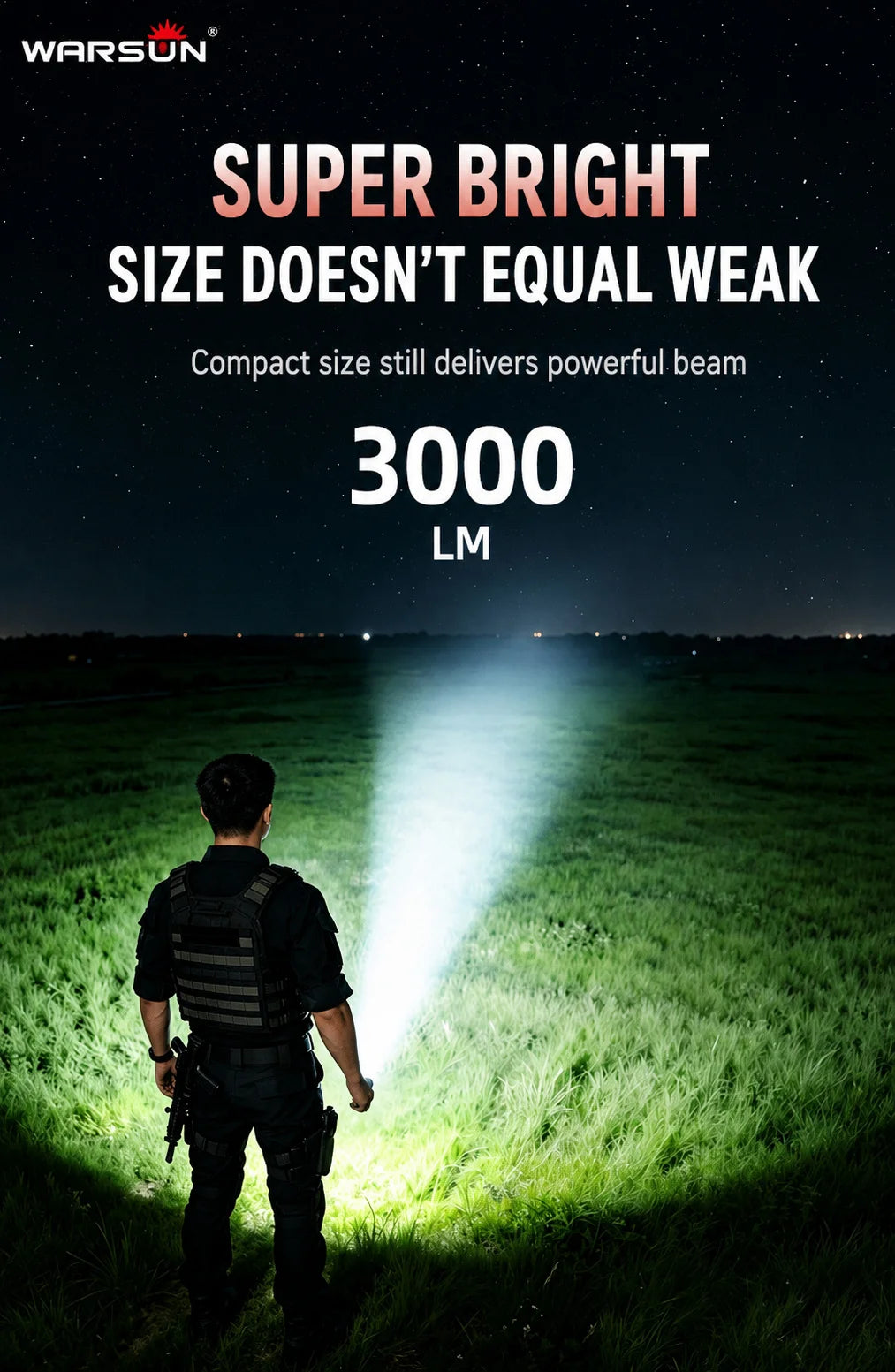 WARSUN X6 Pro – 45W Powerful Mini LED Inspection Flashlight, Magnetic Base, UV, USB Rechargeable