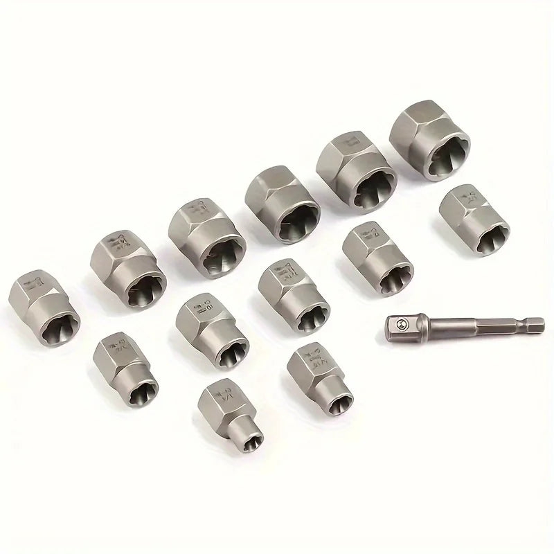 14-Piece Bolt & Nut Extractor Set