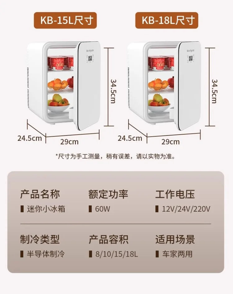 220V Portable Mini Freezer – Car & Home Refrigerator for Travel, Dorm & Office