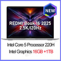 Xiaomi Redmi Book 16 2025 – Intel Core 5-220H, 16GB/32GB DDR5, 512GB/1TB SSD, 16" 2.5K 120Hz, Win11