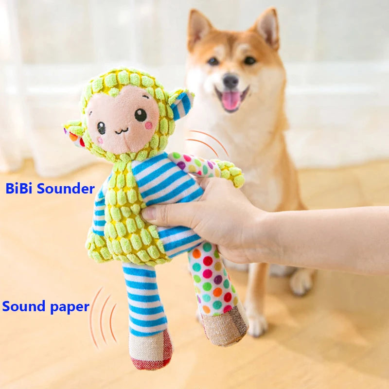 Cute Animal Squeaky Plush Chew Toy for Dogs & Cats