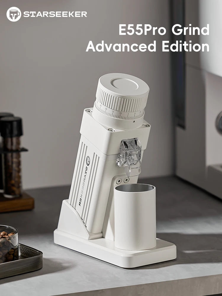 Electric Burr Coffee Grinder — 72W Conical Burr, 11+ Grind Settings, Aluminum Body