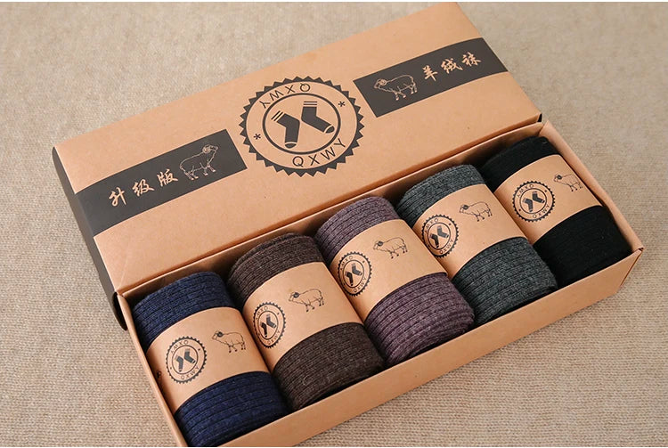Thick Wool-Blend Mid-Calf Boot Socks
