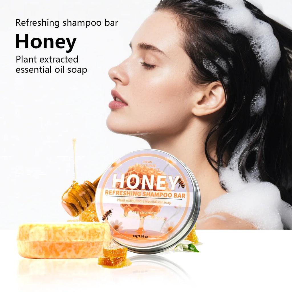 Honey Nourishing Shampoo Bar – Deep Moisturizing Solid Hair Cleanser