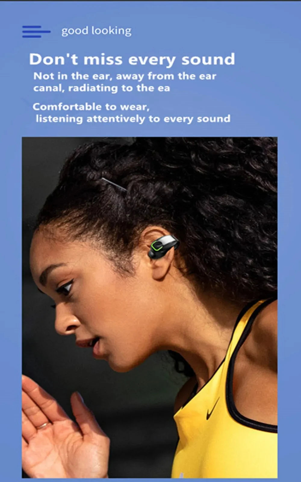 MECOTTZ Bluetooth 5.3 Ear Hook Earphone – Hybrid Driver, ANC, IPX5, 688Hr Standby, CE/RoHS, Single & 3-Pack