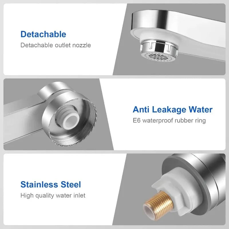 Electric Instant Tankless Hot Water Faucet — LCD Temperature Display, 360° Mixed Flow