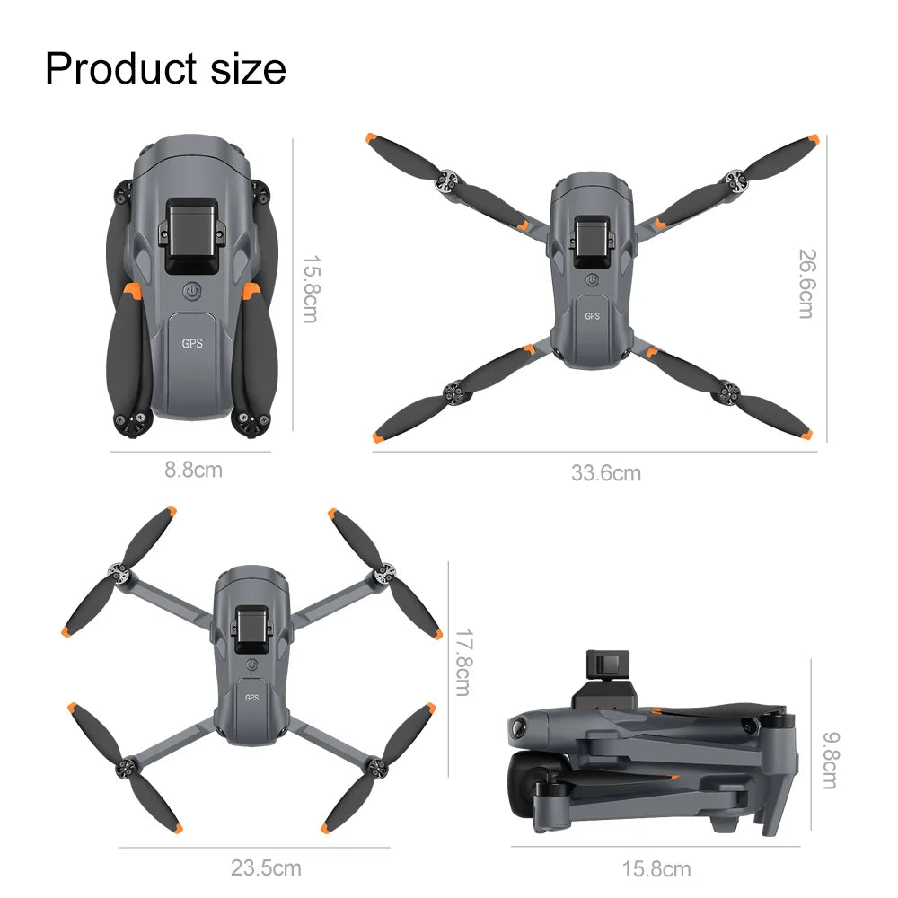 Original GPS Drone V918 Max 4K Professional HD Camera Photography Brushless Foldable Quadcopter Laser Obstacle Avoidance Dron