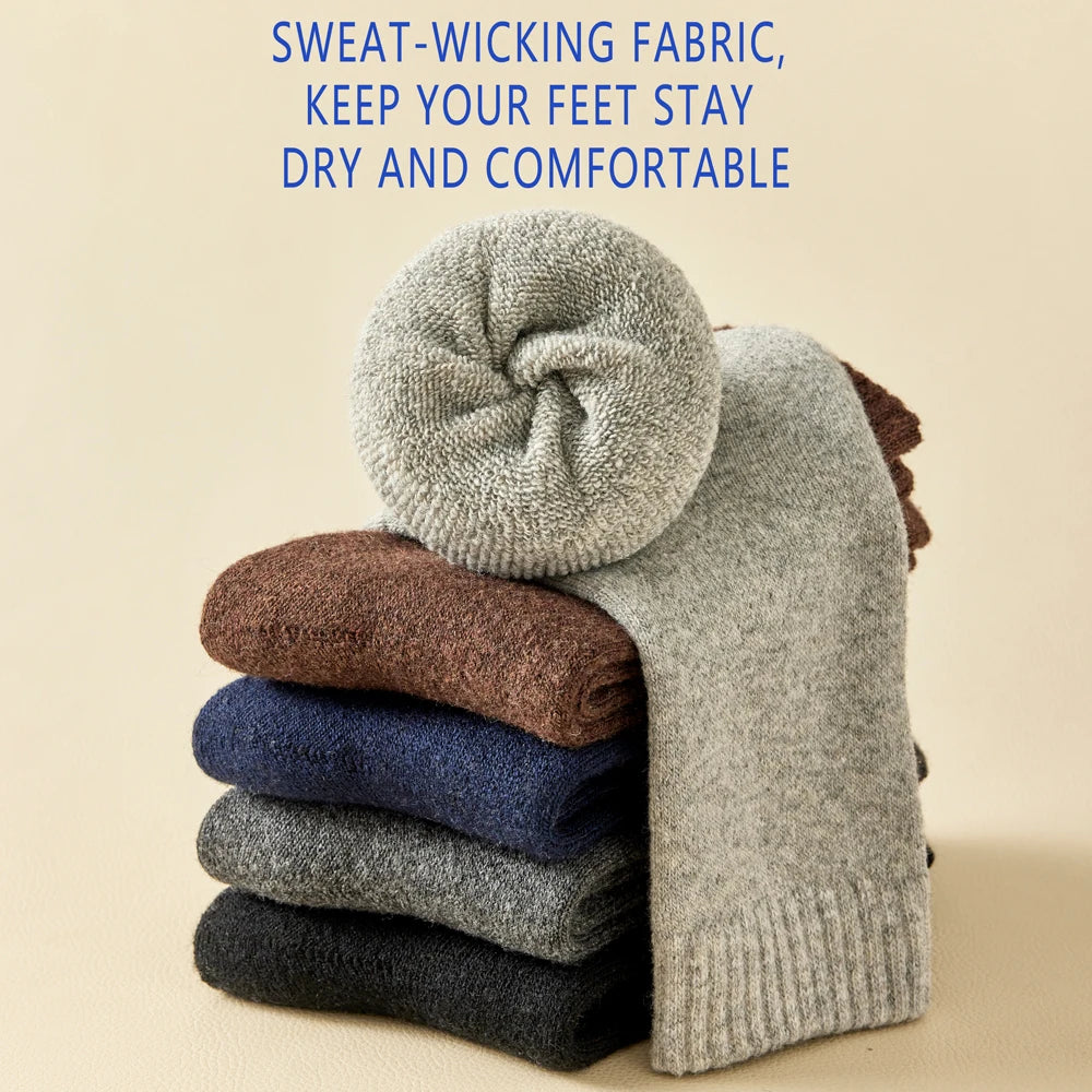 Men's Thick Wool-Blend Crew Socks