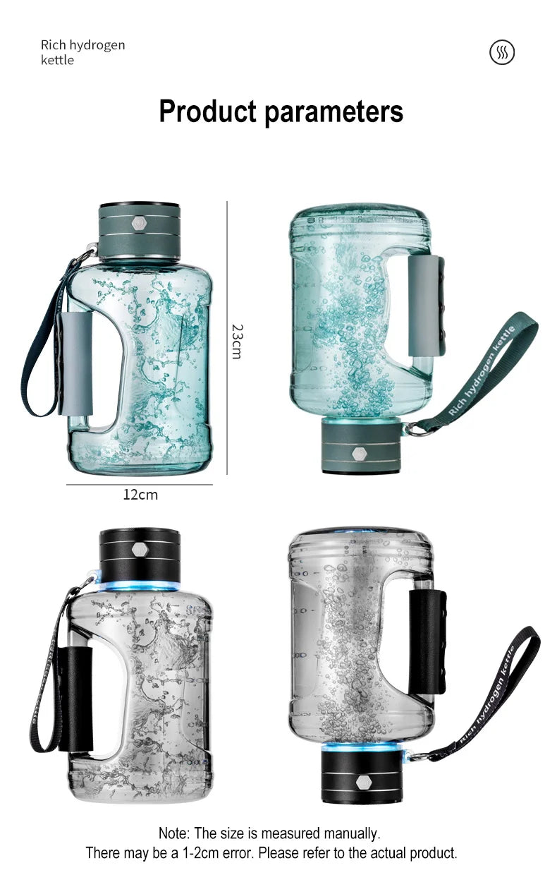 Hydrogen-Rich Water Bottle 1.5L — Portable Sports Hydration Kettle