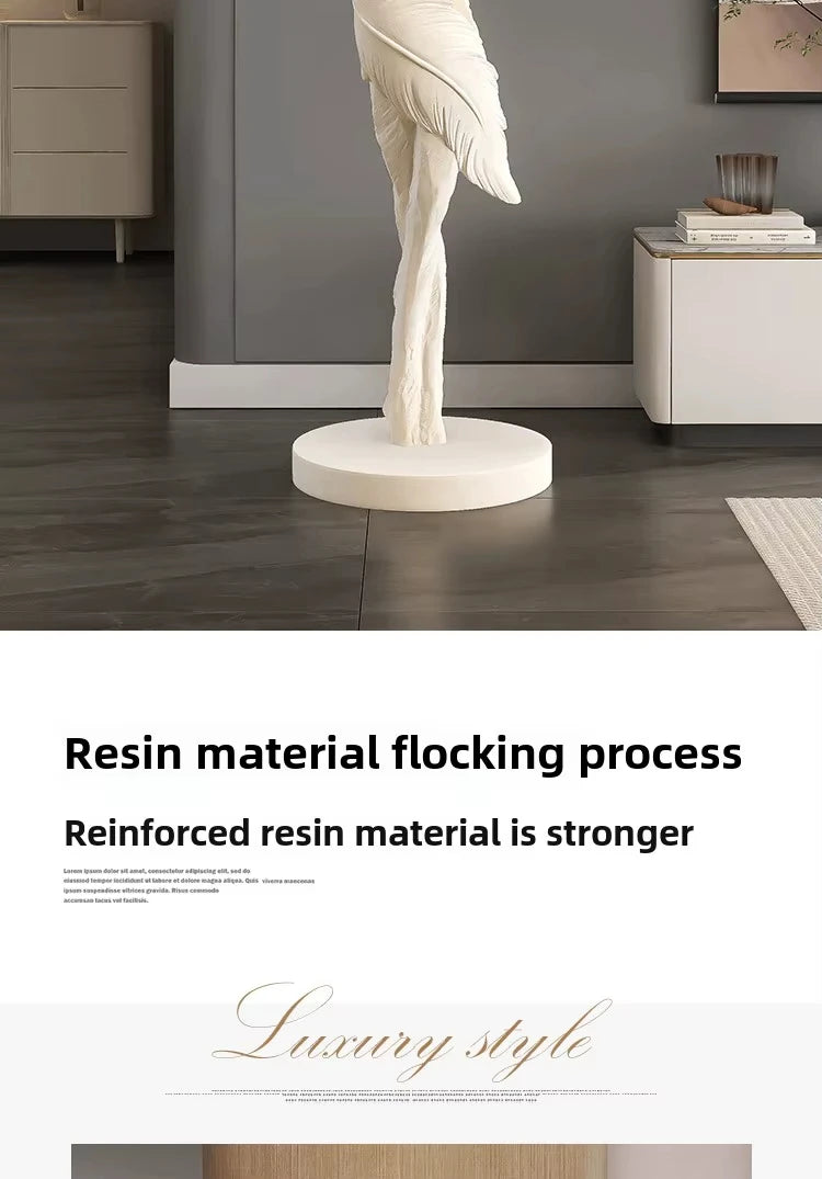 Sculptural Resin Lamp – 85 cm LED Accent