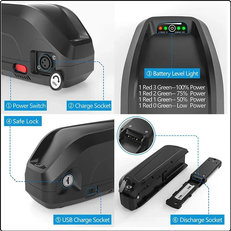 Electric Bike Replacement Battery — High-Capacity Lithium Battery for E-Bike Systems