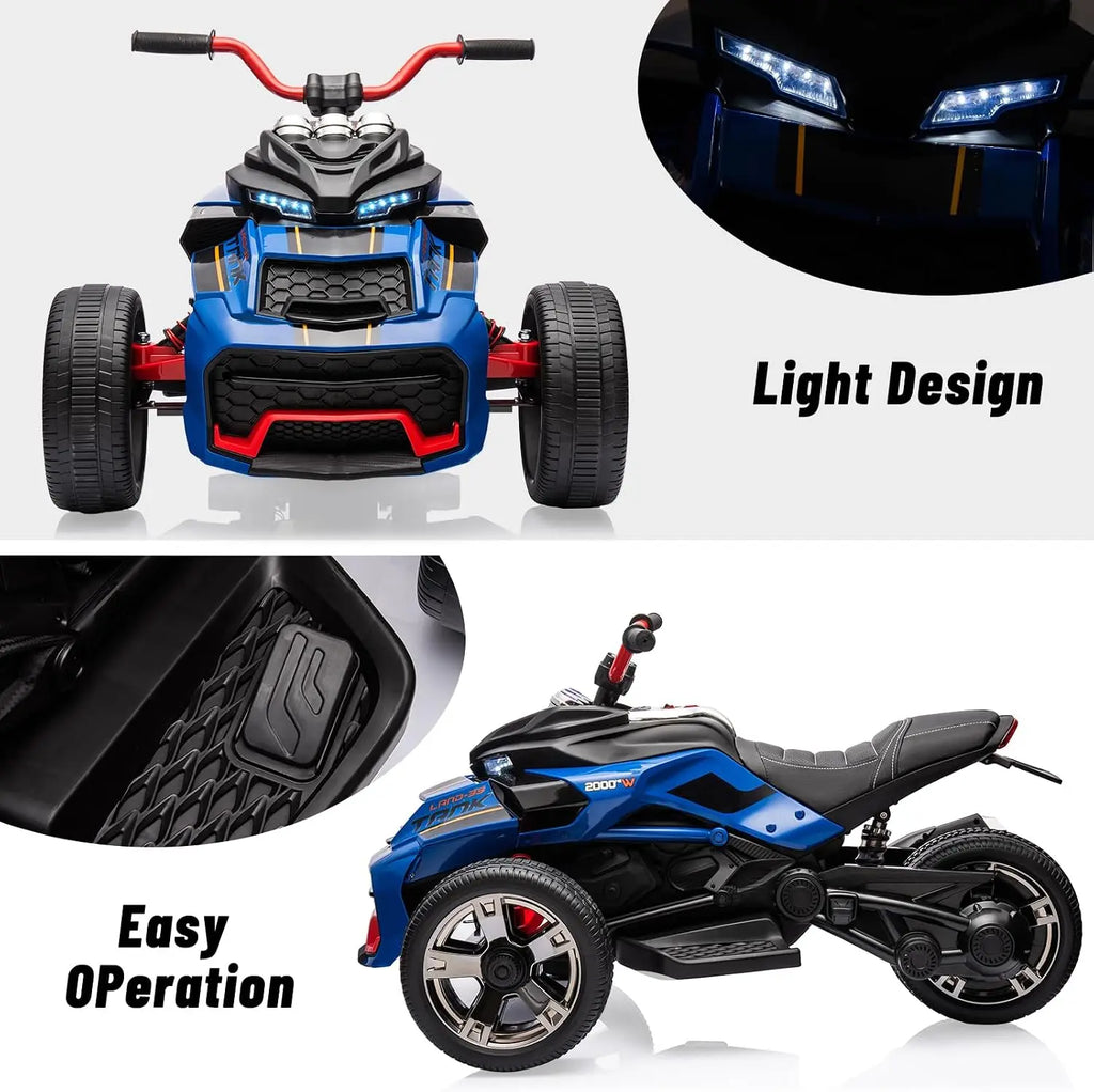 12V Kids Ride-On ATV – Three-Wheel Electric Toy with Remote