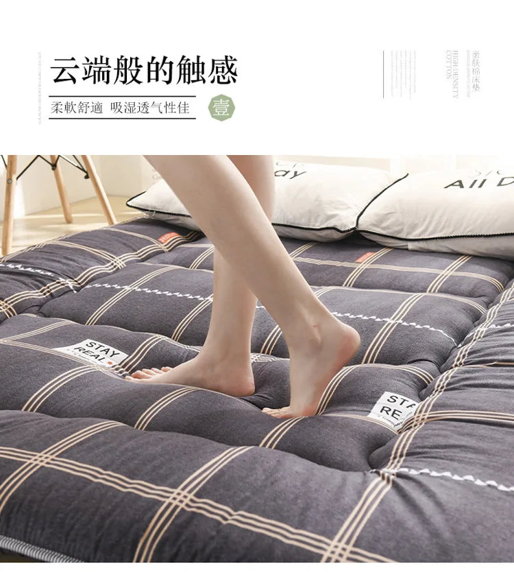 Japanese Style Thick Mattress – Student Dormitory Tatami, Single & Double, Foldable Floor Mattress