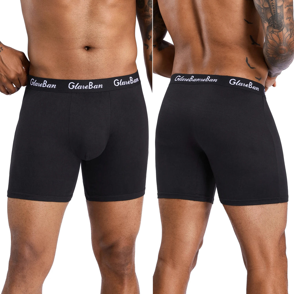 Men's Long-Leg Stretch Boxer Briefs, 5-Pack