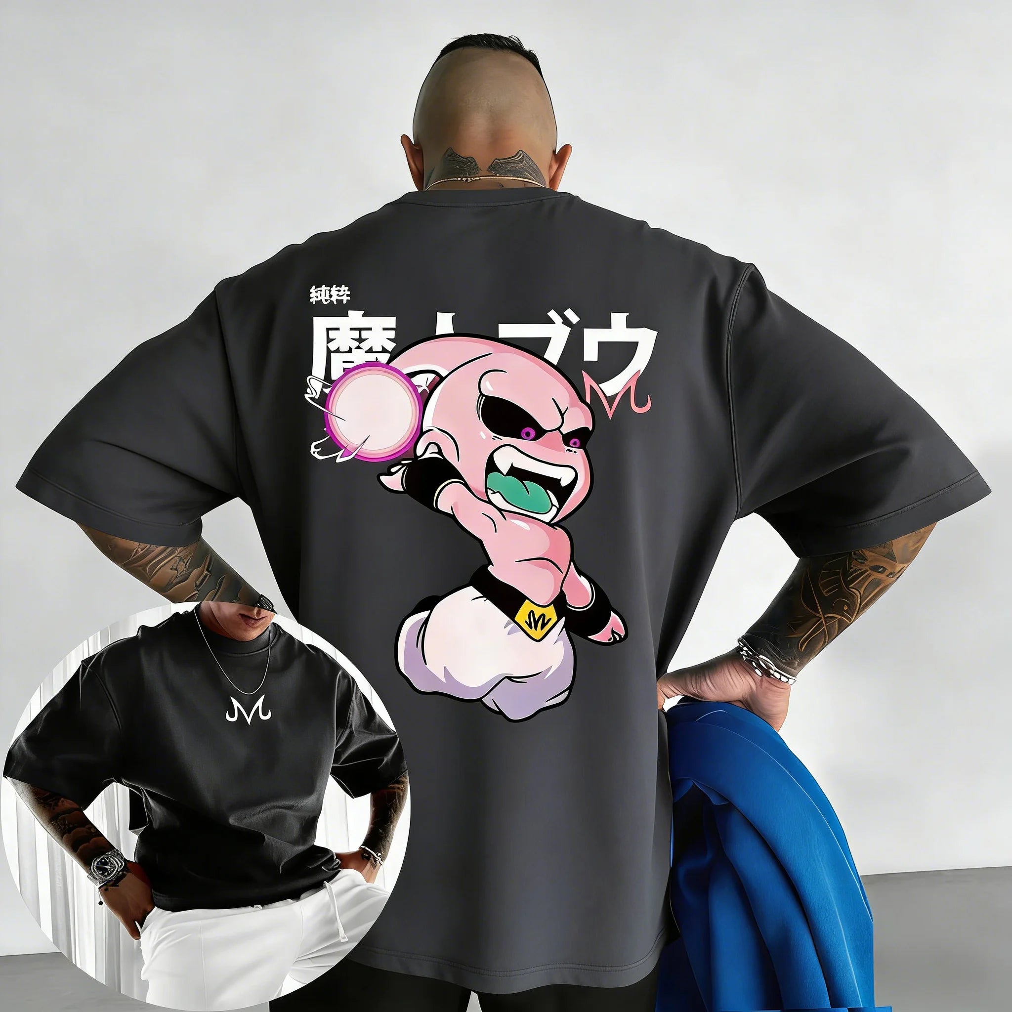 Dragon Ball Anime Cotton T-Shirt — Majin Buu Hip Hop Street Style Tee