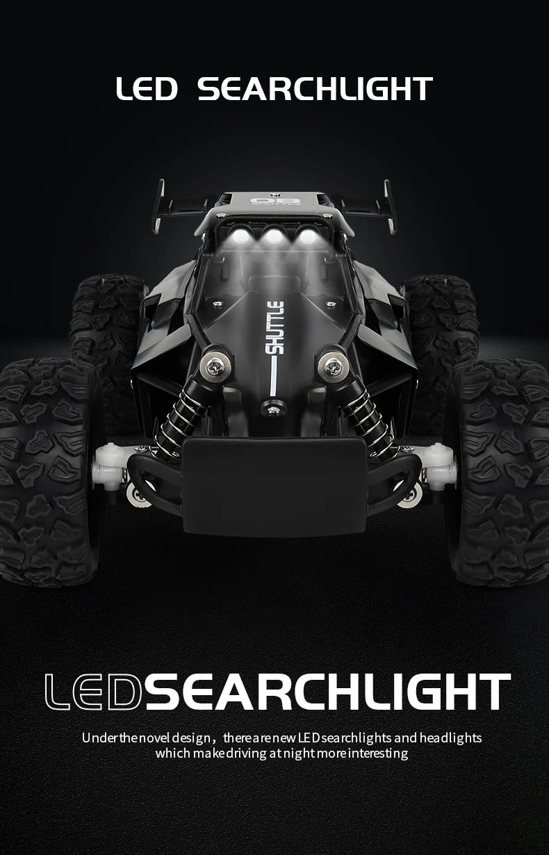 ZWN 1:16 Scale 2.4G 4WD RC Off-Road Climbing Car with LED Lights – Alloy Body for Boys & Girls