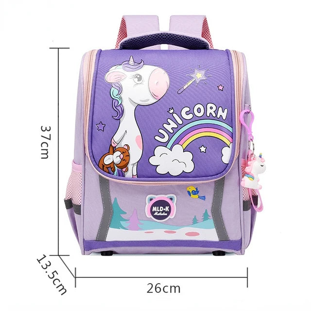 Unicorn School Backpack – Kids Canvas Bag & Size Options
