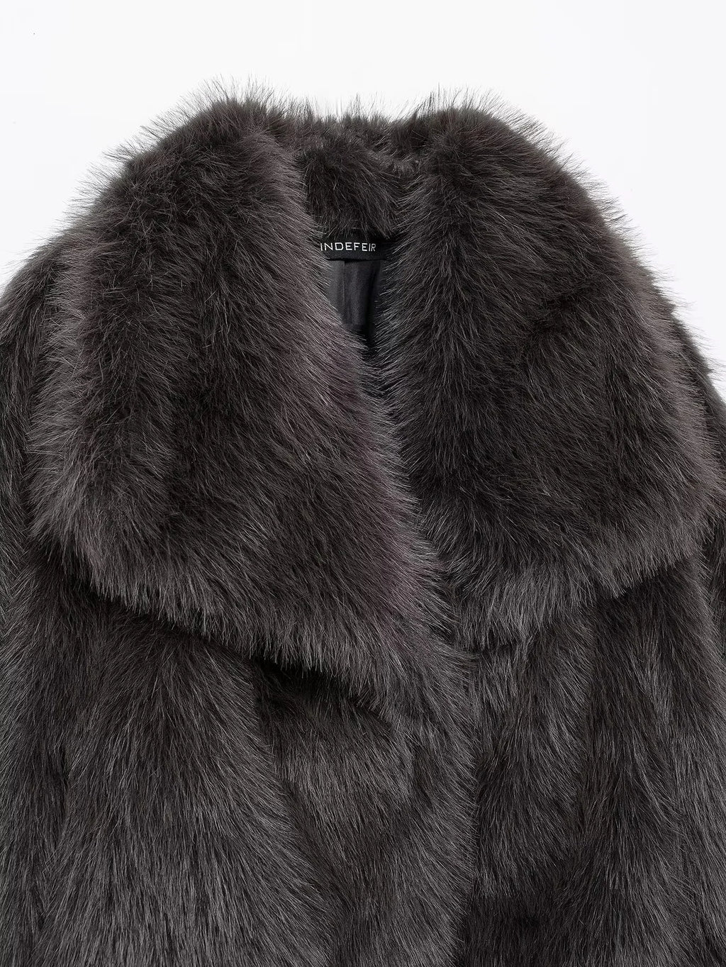 Women's Oversized Faux Fur Jacket – Single-Breasted Elegant Warm Coat